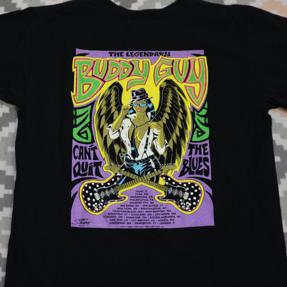 Vtg Buddy Guy "Cant Quit The Blues" Album Tee View 3
